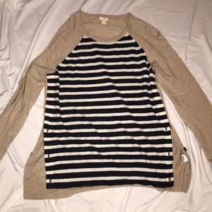 J crew color block sweater.